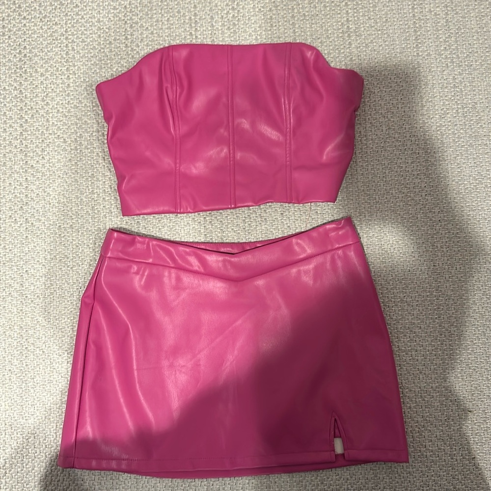 Pink Leather Set